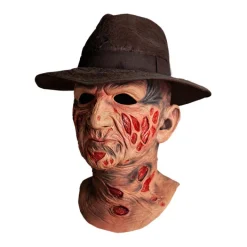 Trick Or Treat Studios Masks-A Nightmare on Elm Street - Deluxe Freddy Krueger Mask with Fedora Hat
