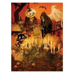 Trick Or Treat Studios Games & Puzzles-Halloween at the Cemetery 500 Piece Jigsaw Puzzle