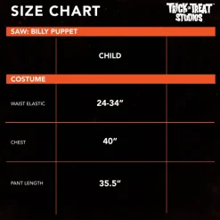 Trick Or Treat Studios Costumes & Props-SAW - Billy Puppet Children's Costume